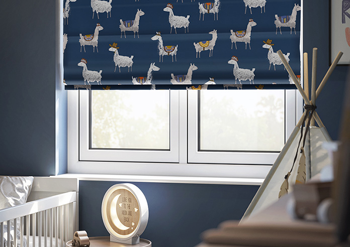 Alpaca, Indigo - Roman Blind - Image 5